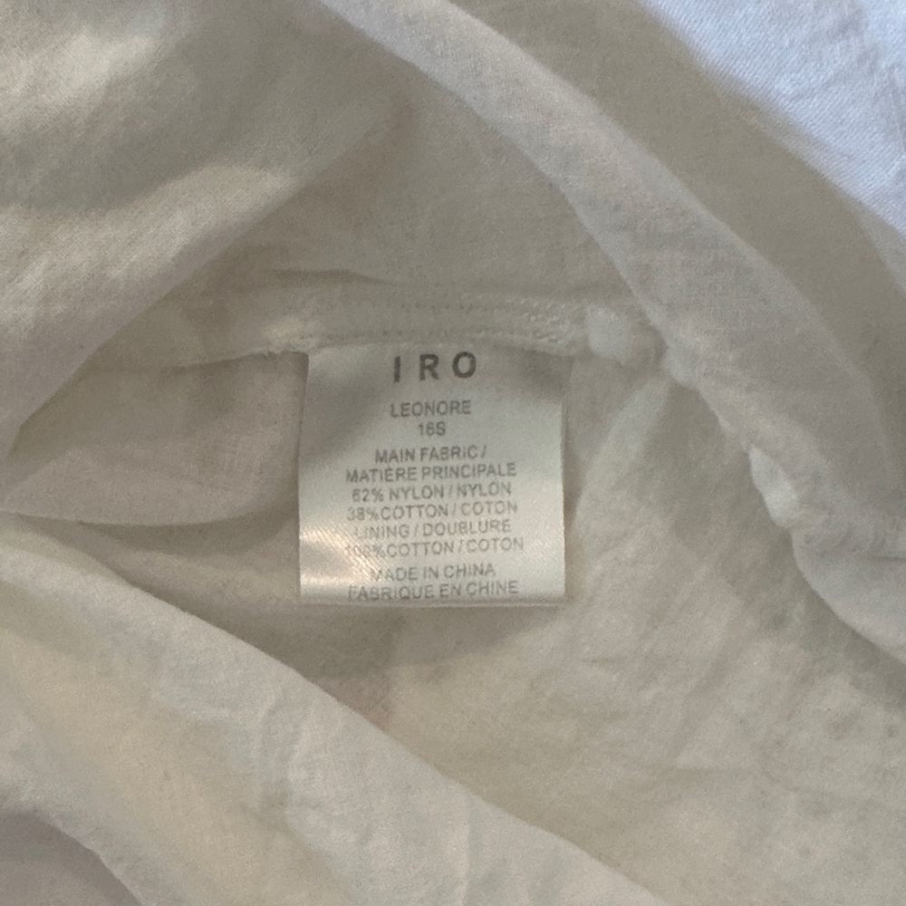 Iro Leonore Broderie Anglaise Mini Dress In White SZ 36 - Picture 5 of 7